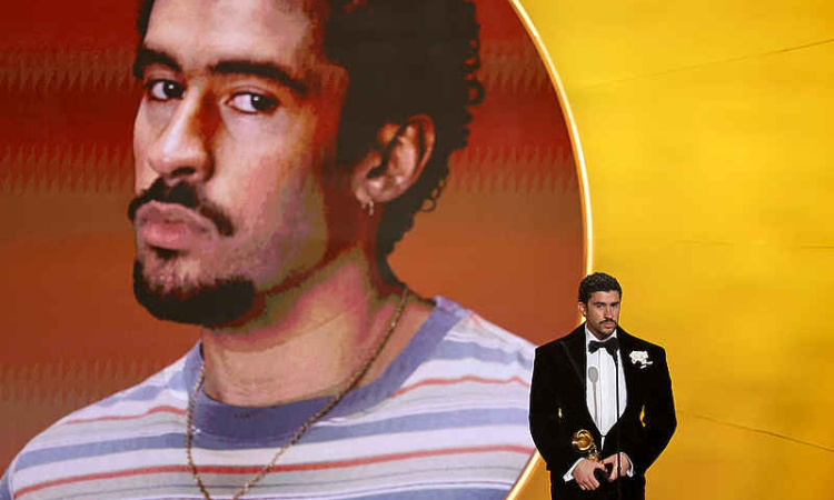 Bad Bunny wins top Grammy prize in  a first for a Spanish-language album